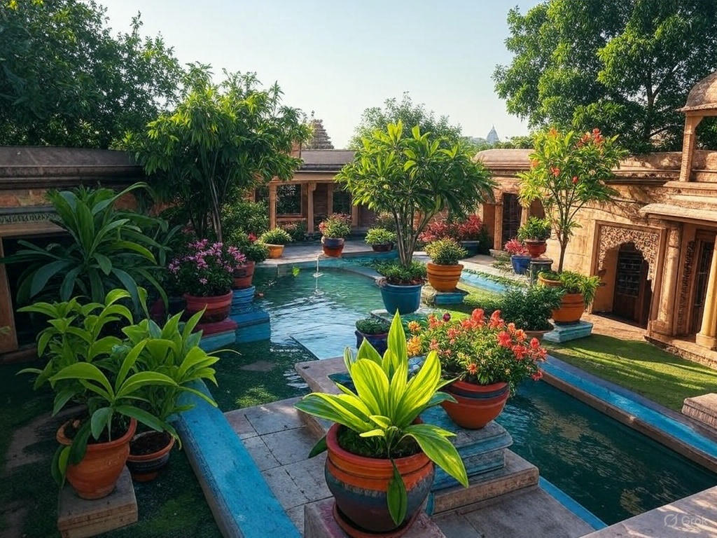 South Indian-Style Rooftop Garden